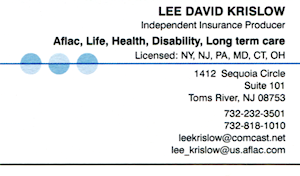 Lee David Krislow, Independent Insurance Producer